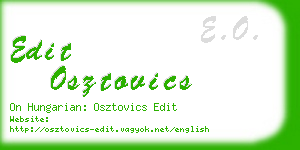 edit osztovics business card